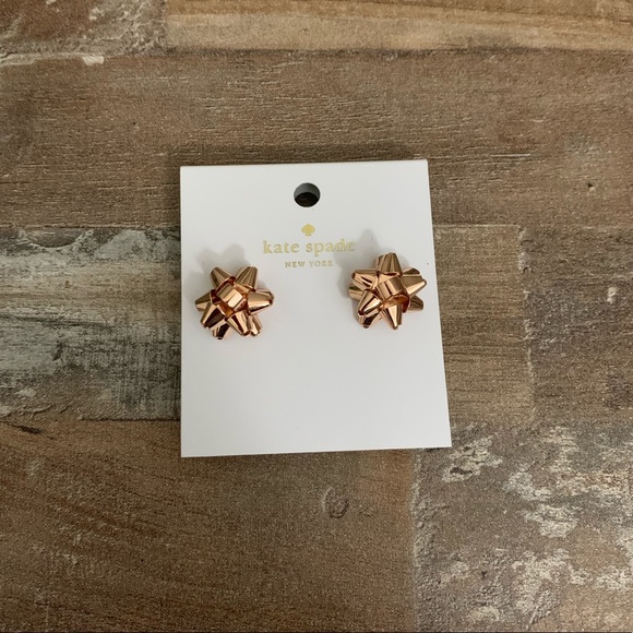 kate spade Jewelry - ♠️Kate Spade Bourgeois Bow Rose Gold earrings